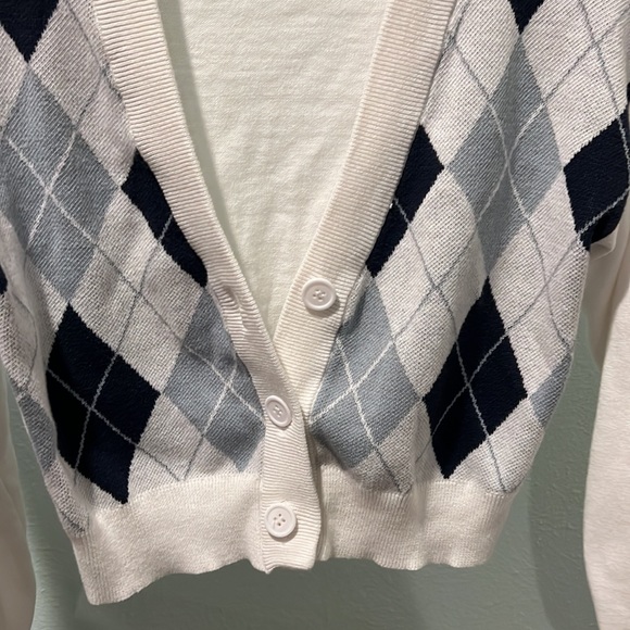 Cropped plaid sweater - Picture 3 of 4